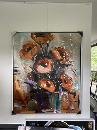 Flower power 2 geschilderd door Imke de Vries